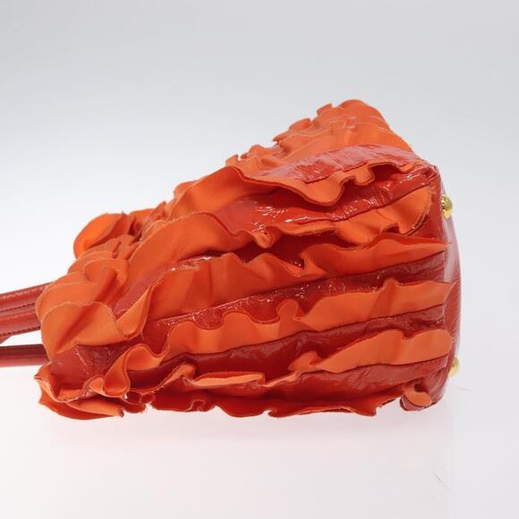 PRADA Hand Bag Nylon Orange Gold - Picture 5 of 12